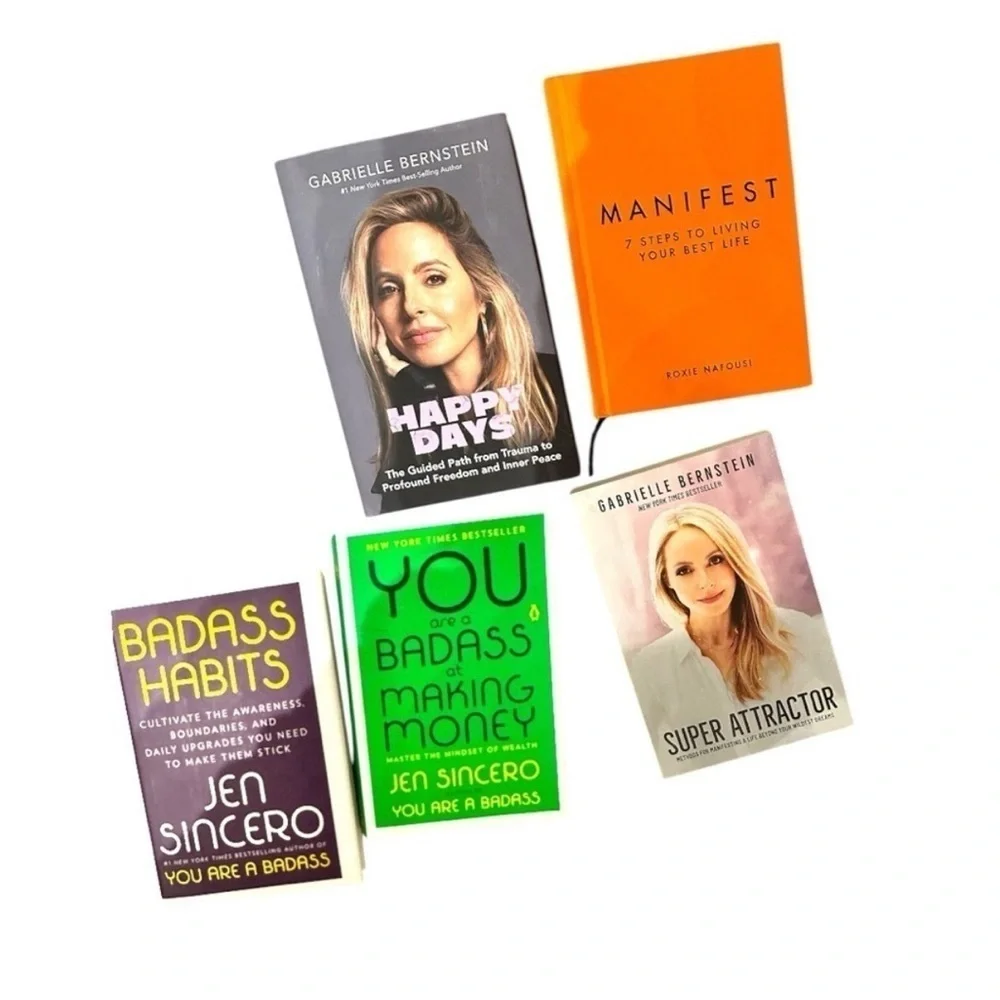 SELF-HELP AND MANIFESTATION BOOKS -bundle of 5 books, Sincero, Gabby, etc. Money